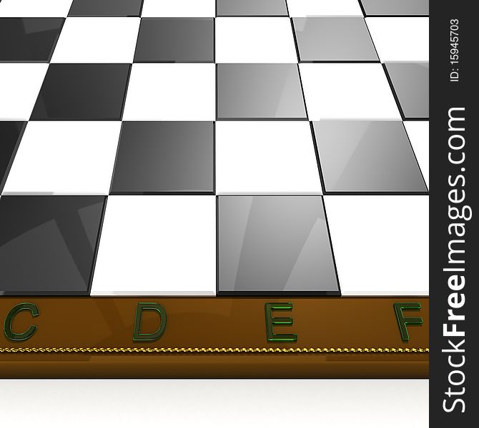 Near bright volume chess board. Near bright volume chess board