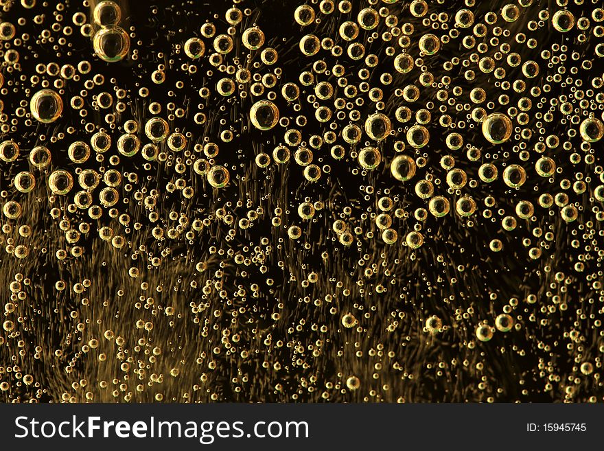 Close up of air bubble with colorful background