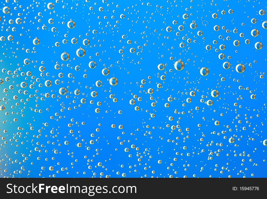 Close up of air bubble with colorful background