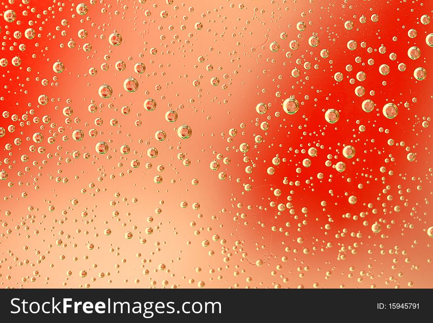 Close up of air bubble with colorful background