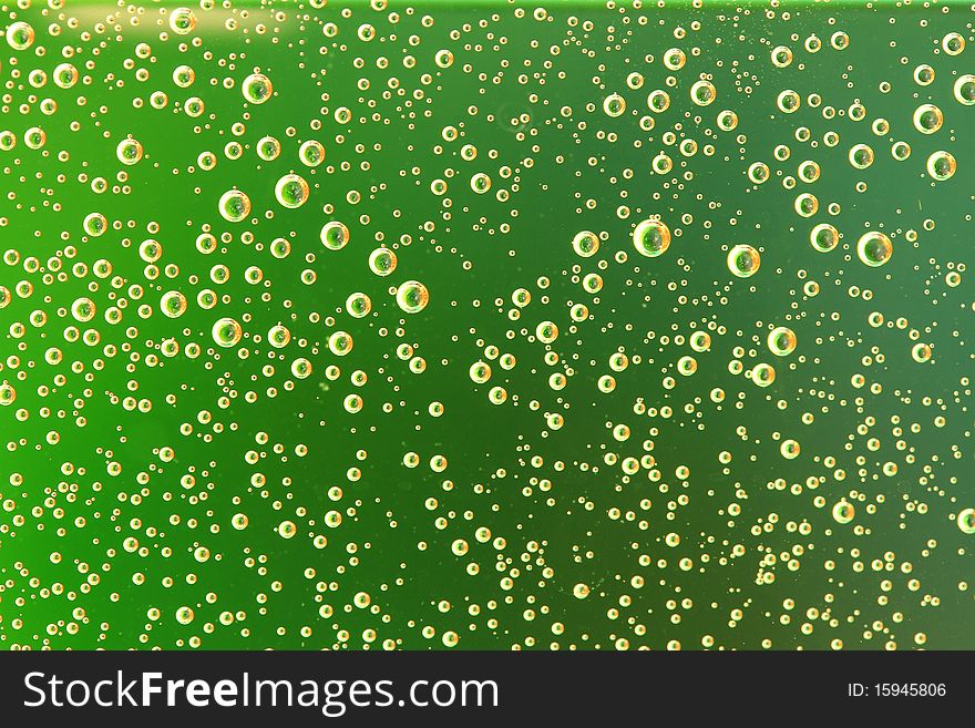 Close up of air bubble with colorful background