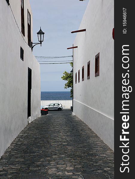 Old street of Garachico on Canary Island Tenerife. Old street of Garachico on Canary Island Tenerife