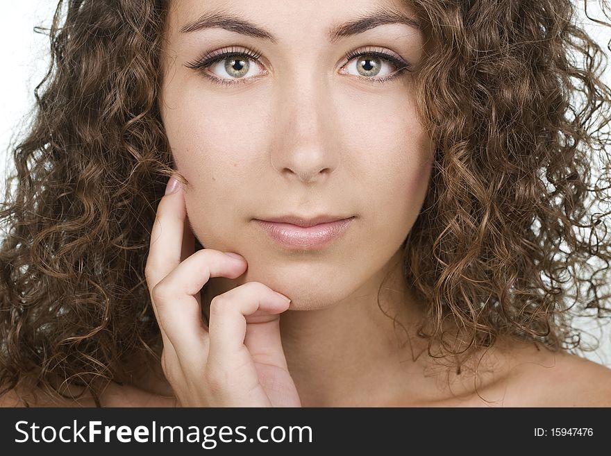 Closeup of a young beautiful woman. Closeup of a young beautiful woman.