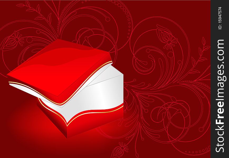 Christmas stylized box for gifts