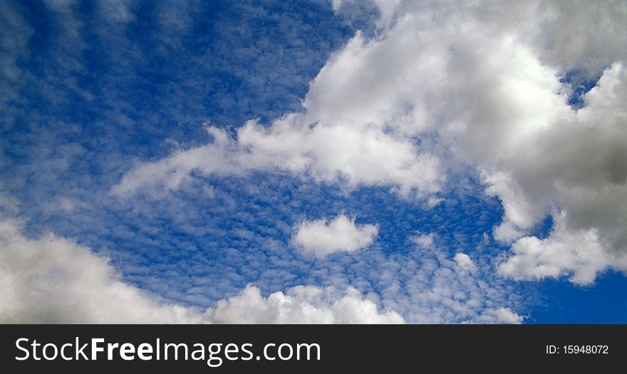 Blue Sky And Clouds.