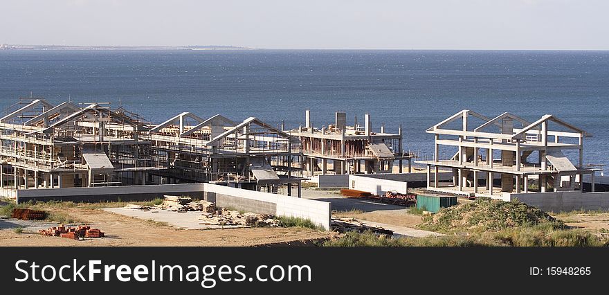 Holiday residence under construction, located at the Black Sea coast. Holiday residence under construction, located at the Black Sea coast