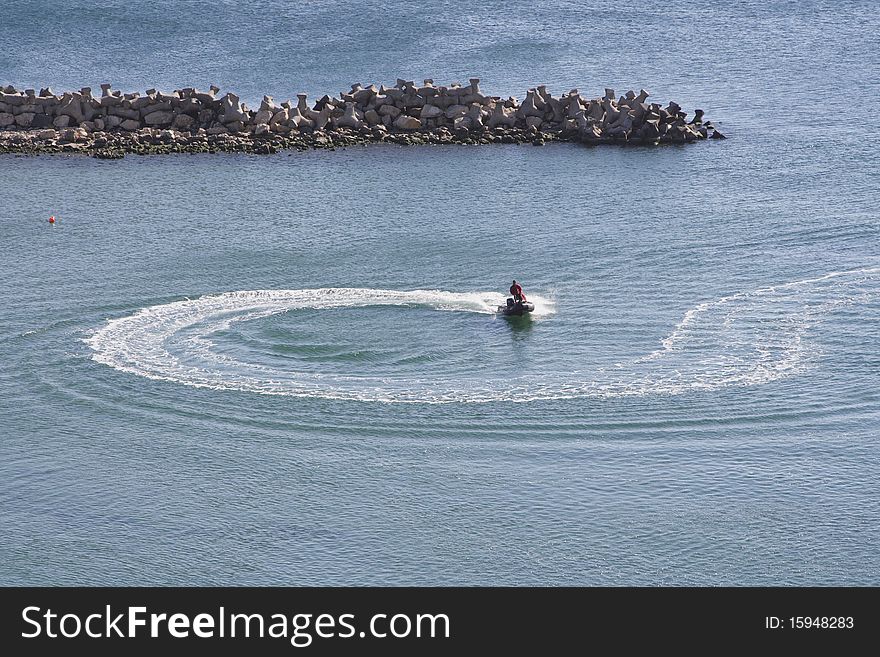 Lifeguard Boat In Action