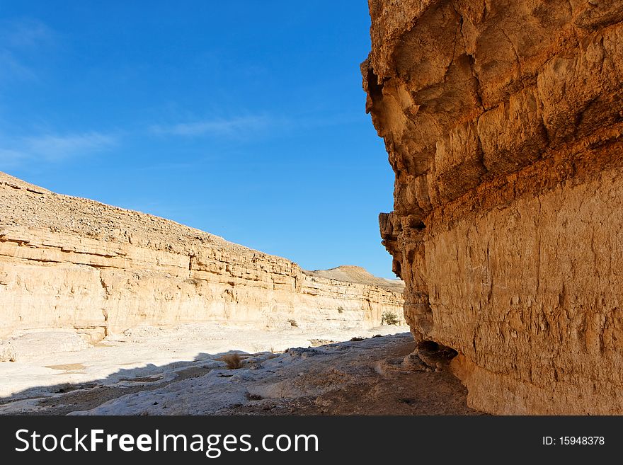 Canyon in the rocky desert. Canyon in the rocky desert