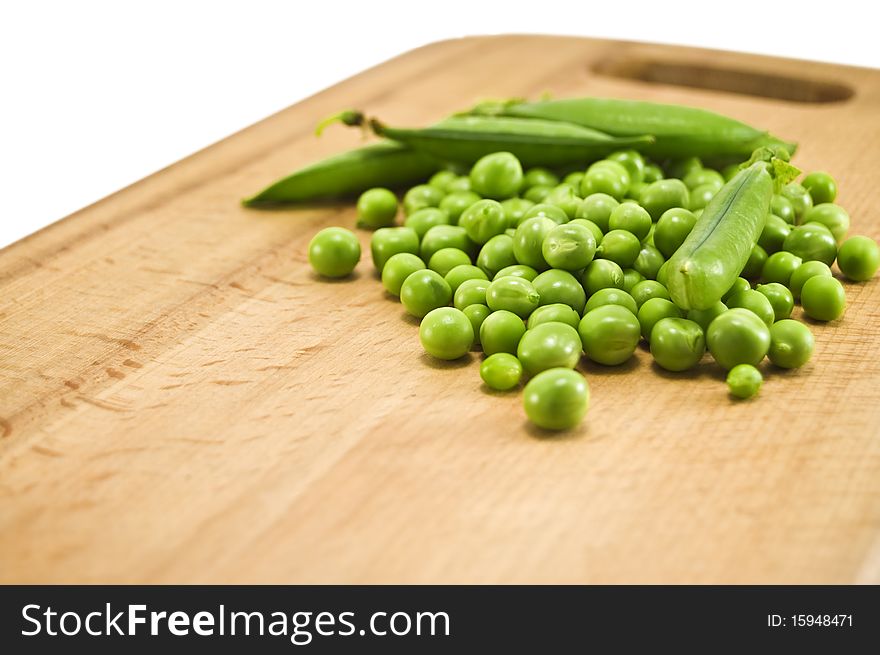 Green peas in the photo