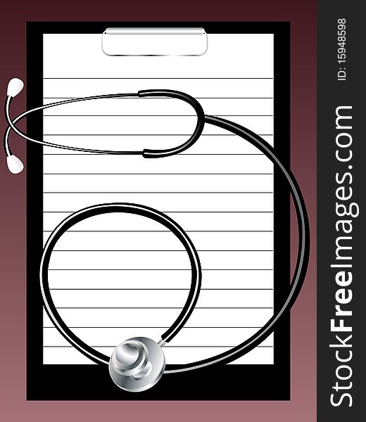 Illustration medical background , stethoscope background .