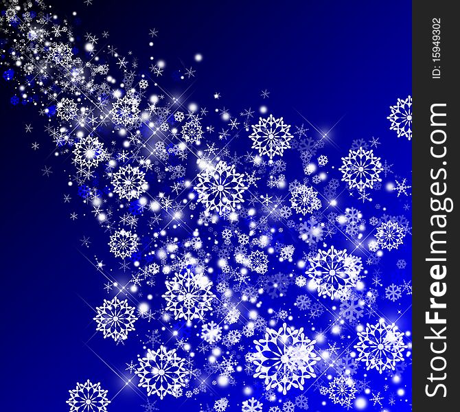 Beautiful background with nice snowflakes