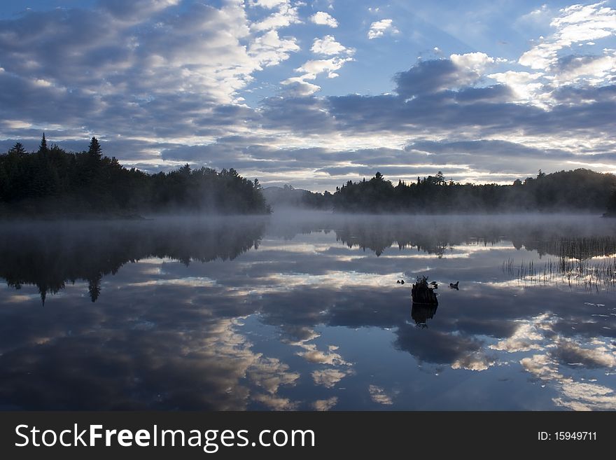 Early morning in the Adirondack Mountains. Early morning in the Adirondack Mountains