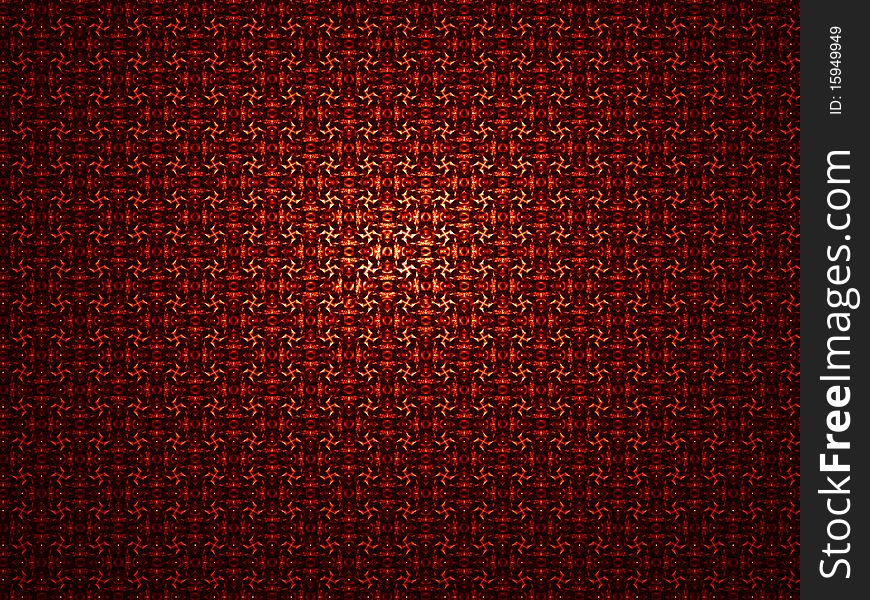 Intricate fractal pattern of male and female swastikas on deep red background. Intricate fractal pattern of male and female swastikas on deep red background