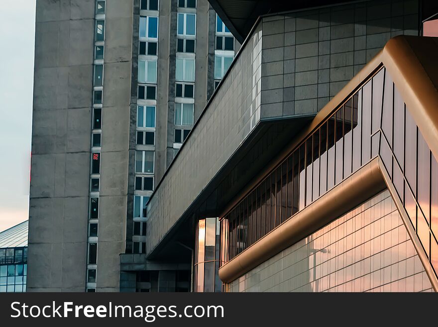 Modern skyscraper on a background of blue sky