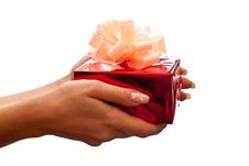 Present In Hands Stock Photography