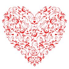 Heart Shape, Floral Ornament Stock Image Heart Shape, Floral Ornament Stock Image