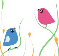 Birds In Love Royalty Free Stock Photography Birds In Love Royalty Free Stock Photography