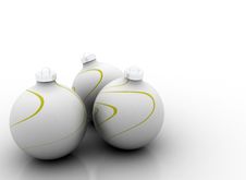 Silver Christmas Balls Royalty Free Stock Photography Silver Christmas Balls Royalty Free Stock Photography
