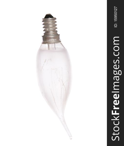 Candle lightbulb isolated studio cutout