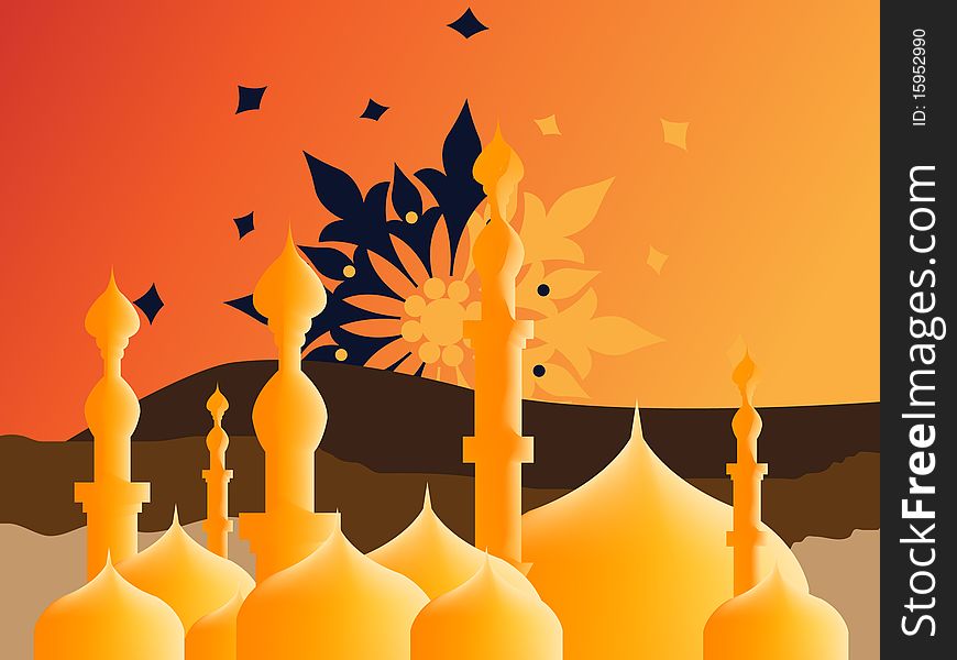 Simple Illustration for Islamic Events Like Ramadan Month, Feter Eid, Adha Eid. Simple Illustration for Islamic Events Like Ramadan Month, Feter Eid, Adha Eid