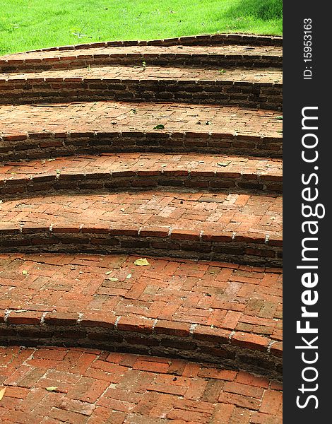 Texture of thai stairway brick