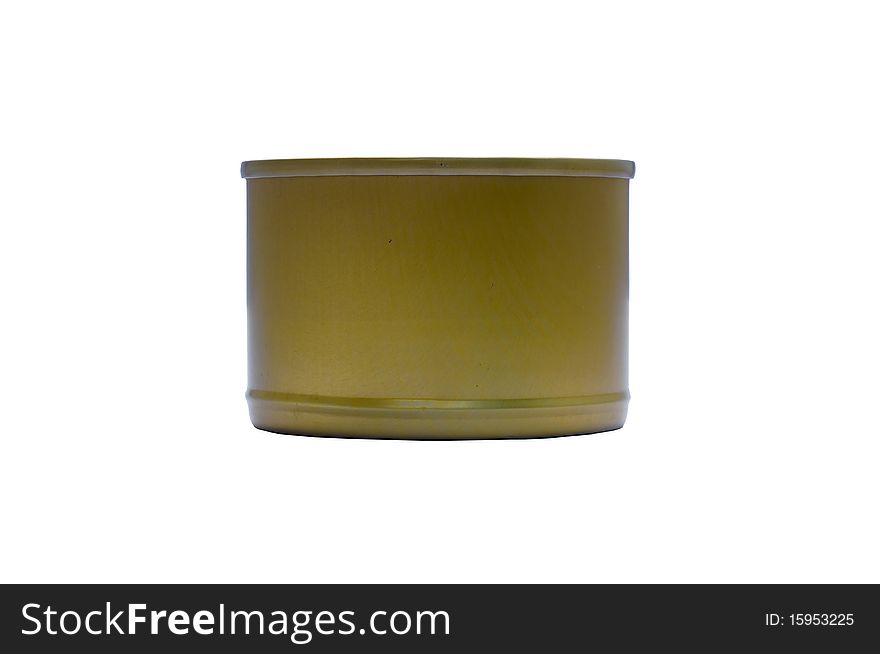This picture is a can on white background. This picture is a can on white background