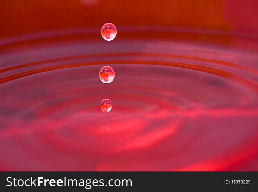 This picture is the red water drops