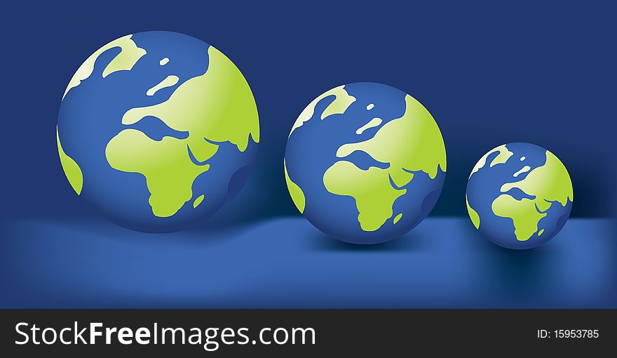 Abstract and Business Background with globe map and wavy lines.