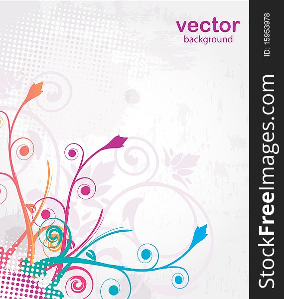 Abstract pattern contains blue, pink, purple items, with space for text. Abstract pattern contains blue, pink, purple items, with space for text.