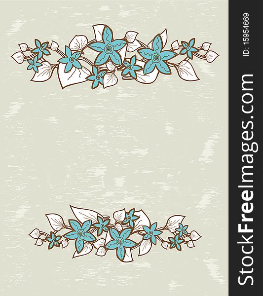 Flowers on a quiet background with pastel colors. Flowers on a quiet background with pastel colors