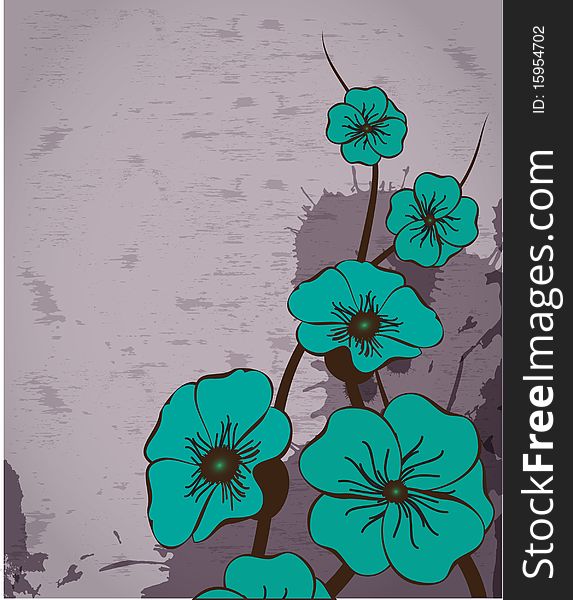 Abstract Floral Background.Vector Card