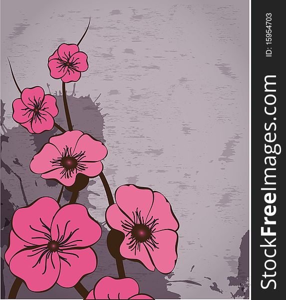 Abstract Floral Background.Vector Card