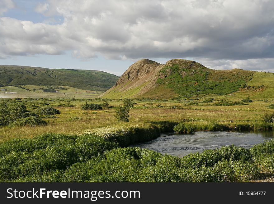 Landscape of Thingvellir National park in southwest Iceland