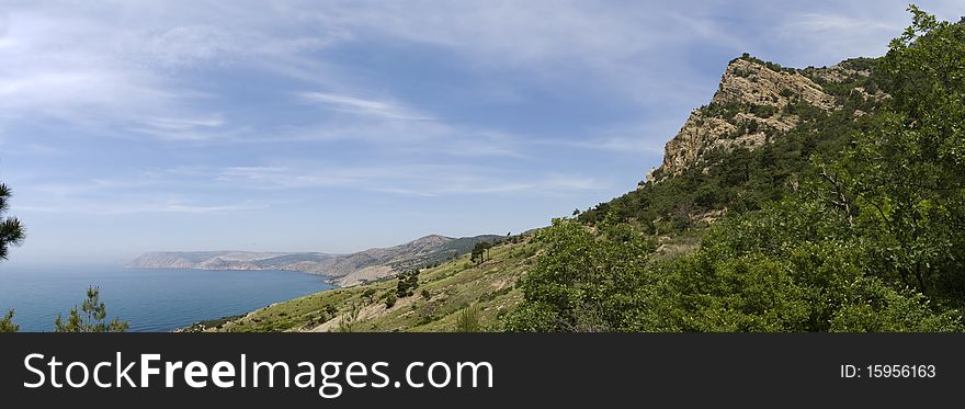 Aya cape panorama Crimea Ukraine