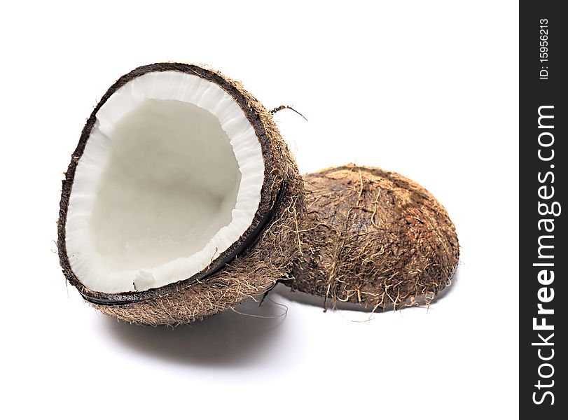Cononut isolated on white background. Cononut isolated on white background
