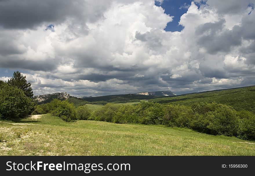 Green vale in Crimea Ukraine