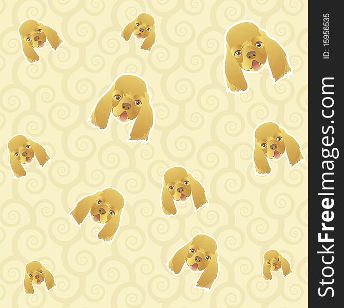 Pattern background of dog face