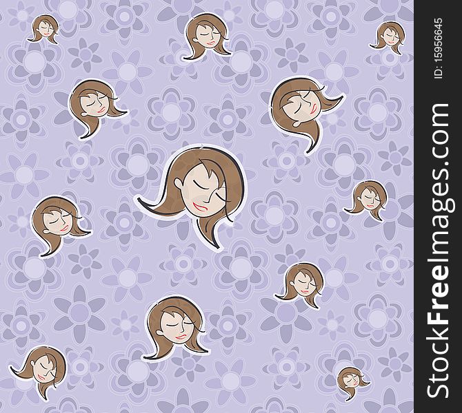 Pattern background of face of a woman