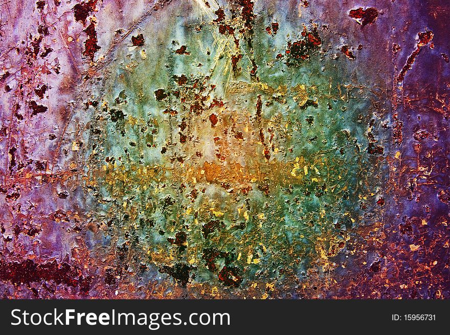 Colorful surface of rusty steel sheet. Colorful surface of rusty steel sheet.