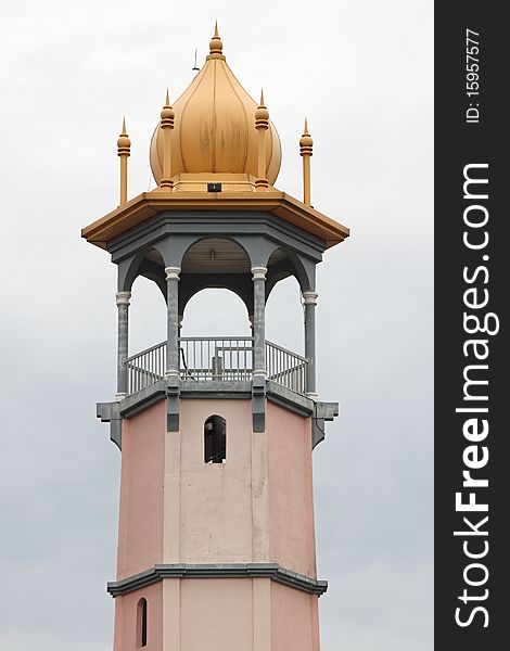 Melaka gate minaret at the entrance Melaka city, Malaysia