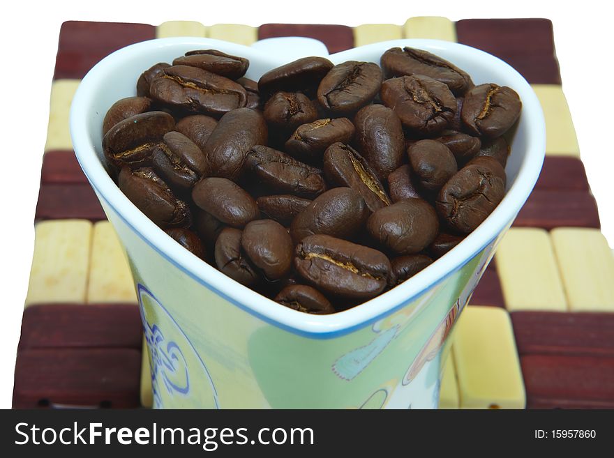 Brown aromatic fragrant barbecue coffee. Brown aromatic fragrant barbecue coffee