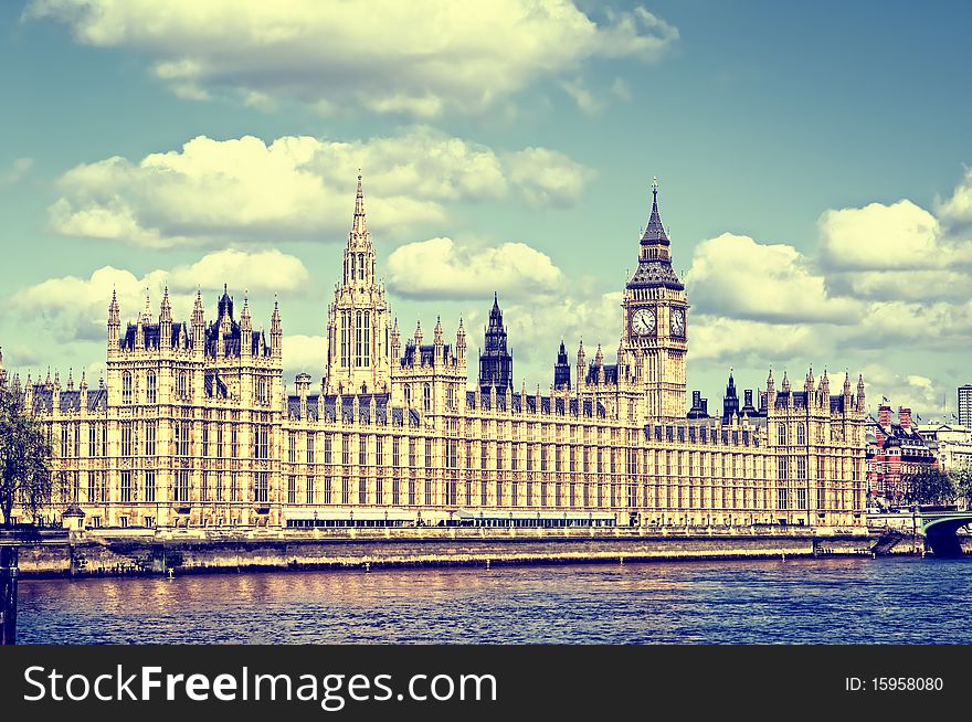 Houses of Parliament at summer time. Houses of Parliament at summer time.