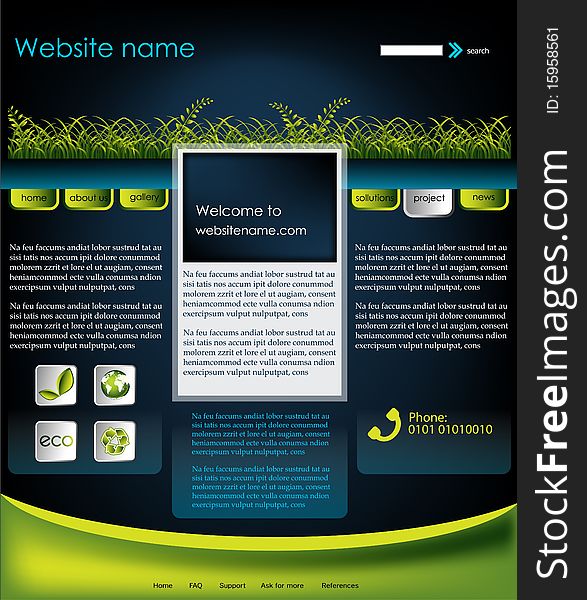 Website template, good for ecology website,