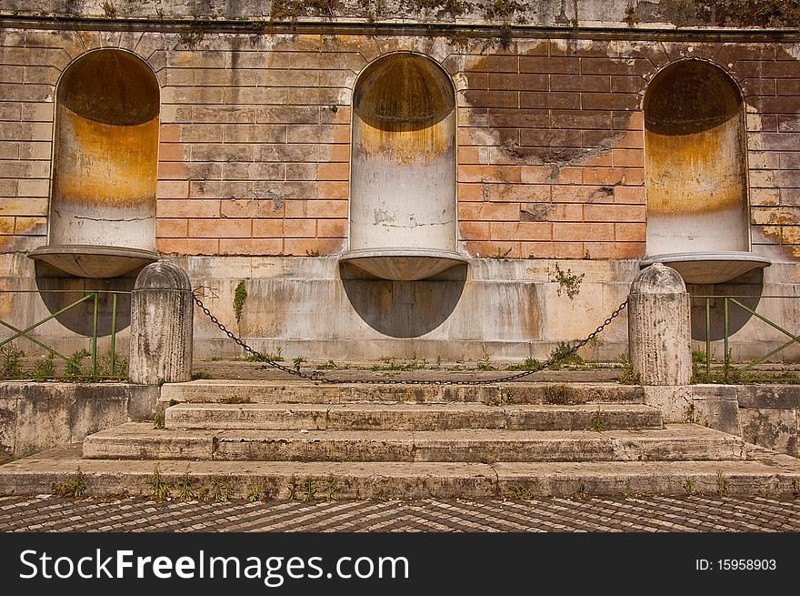 Old fountain at Villa Borghese in Rome. Old fountain at Villa Borghese in Rome