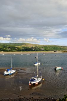 Moored Boats In Barmouth Royalty Free Stock Images Moored Boats In Barmouth Royalty Free Stock Images
