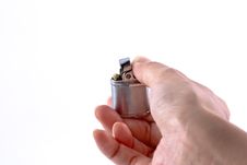 Lighter In Hand Stock Photography