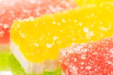 Fruit Candy Slices On The White Royalty Free Stock Image