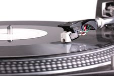 Needle On Spinning Turntable Stock Photography Needle On Spinning Turntable Stock Photography