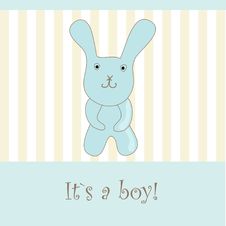 Baby Boy Arrival Announcement Set. Stock Image Baby Boy Arrival Announcement Set. Stock Image