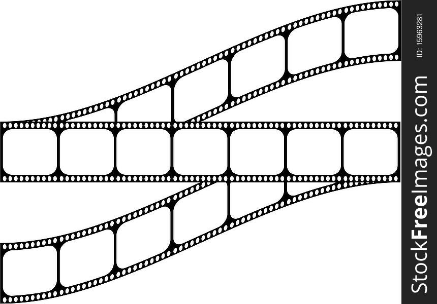 Film shape isolated on white